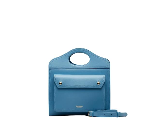Burberry Bolsa de bolso de couro Azul Bezerro-como bezerro  ref.1097839