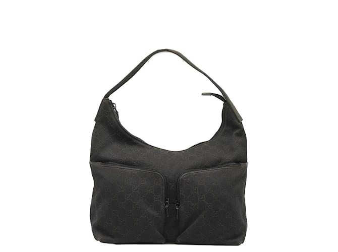 Gucci GG Canvas Double Pocket Shoulder Bag 105648 Brown Cloth  ref.1097933