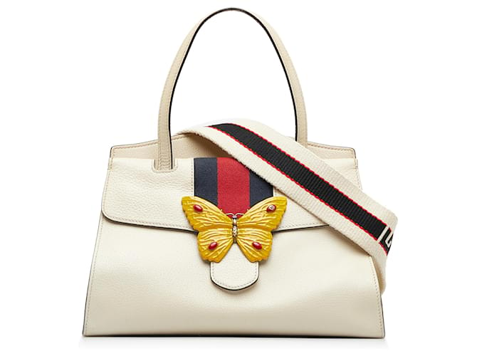 Gucci white clearance butterfly bag