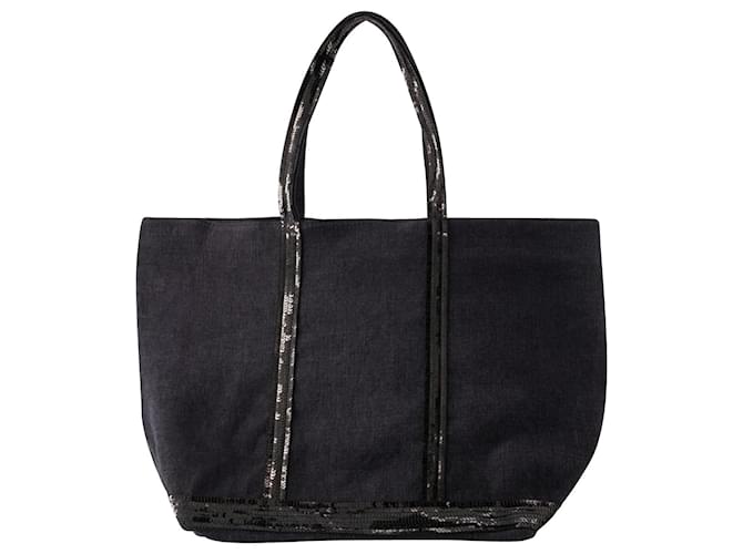 Cabas L Shopper Bag - Vanessa Bruno - Linen - Black  ref.1098112