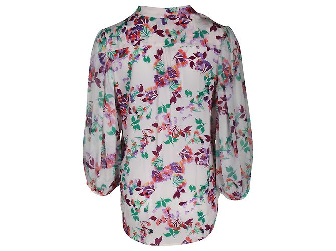 Autre Marque Camicia Saloni con stampa floreale in seta multicolor Stampa python