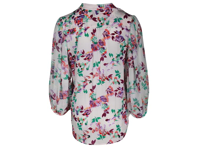 Autre Marque Saloni Floral-Print Shirt in Multicolor Silk Multiple colors  ref.1098134