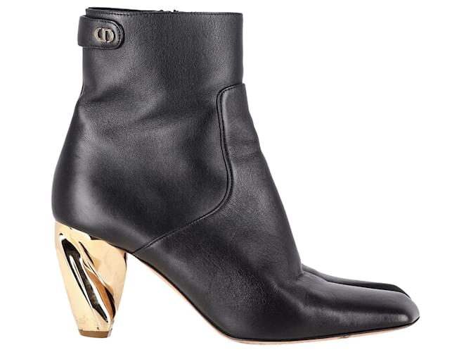 Dior Rhodes Ankle Boots in Black Calfskin Leather Pony-style calfskin  ref.1098147