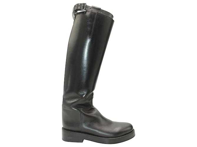 Ann Demeulemeester Stan Riding Boots in Black Leather  ref.1098149