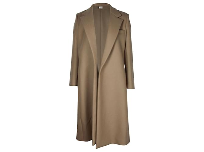 The Row Demi Trench Coat in Brown Wool Red  ref.1098177