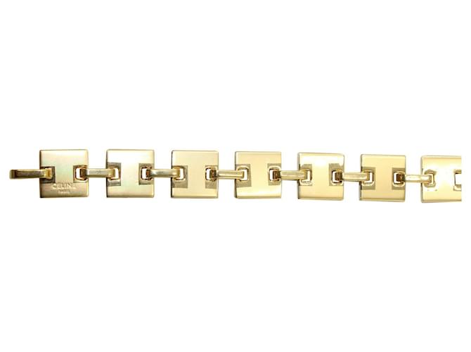 Céline Cintura a catena quadrata Celine in metallo dorato D'oro Metallico  ref.1098180