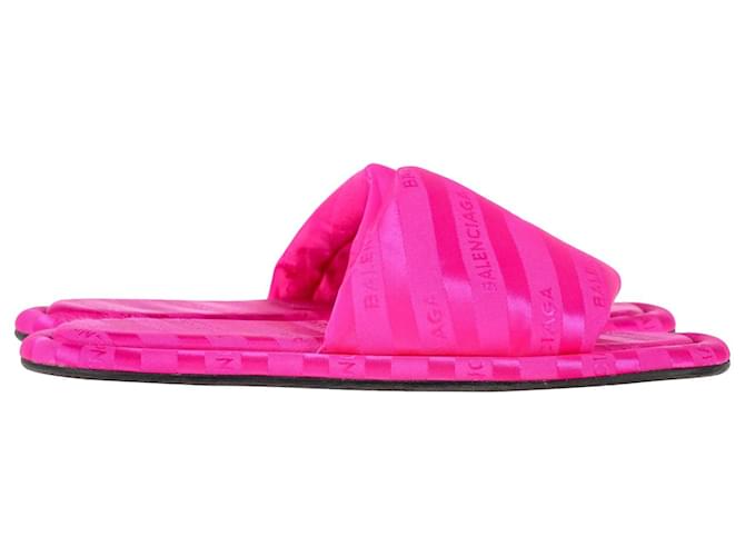 Balenciaga Hotel Slides in Pink Nylon  ref.1098181