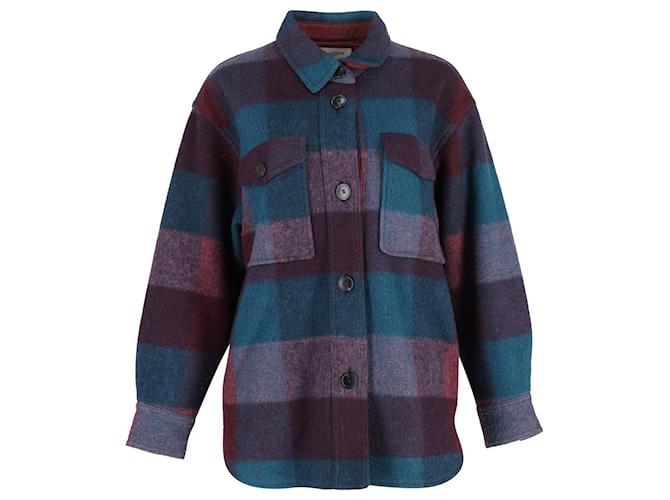 Isabel Marant Étoile Harveli Shirt Jacket in Multicolor Wool Multiple colors  ref.1098190