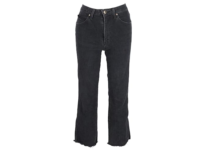 Khaite Raw Hem Jeans in Black Cotton  ref.1098236