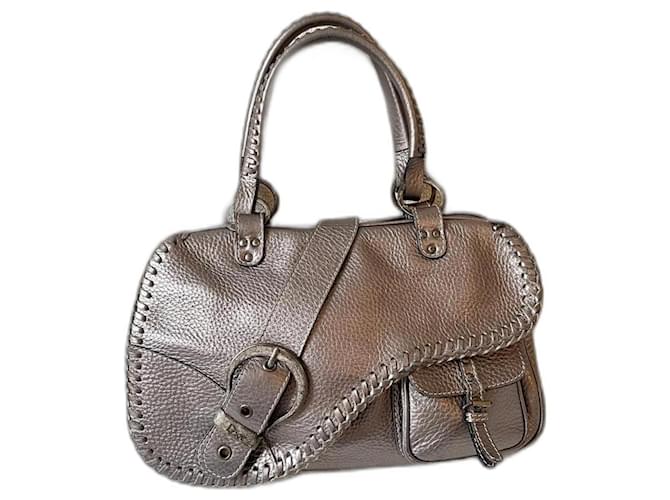 Dior Gaucho Silvery Leather  ref.1098273
