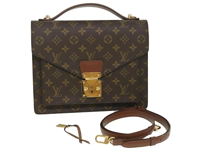 Louis Vuitton Monogram Monceau 28 Hand Bag 2way M51185 LV Auth yk8957 Cloth  ref.1098289