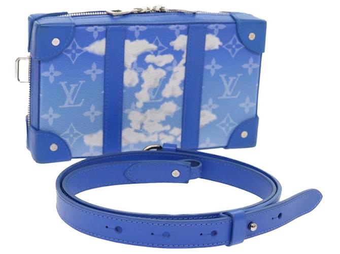 LOUIS VUITTON Monogram Clouds Soft Trunk Wallet Shoulder Bag M45432 auth 55832a White Light blue  ref.1098290