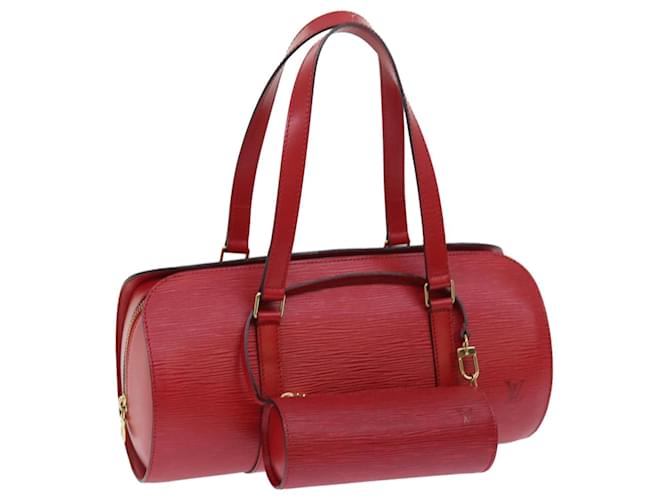 LOUIS VUITTON Sac à Main Epi Soufflot Rouge M52227 Auth LV 55060 Cuir  ref.1098303