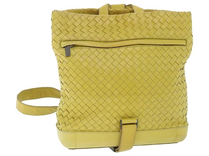 Autre Marque BOTTEGA VENETA INTRECCIATO Shoulder Bag Leather Yellow Auth 55738  ref.1098326