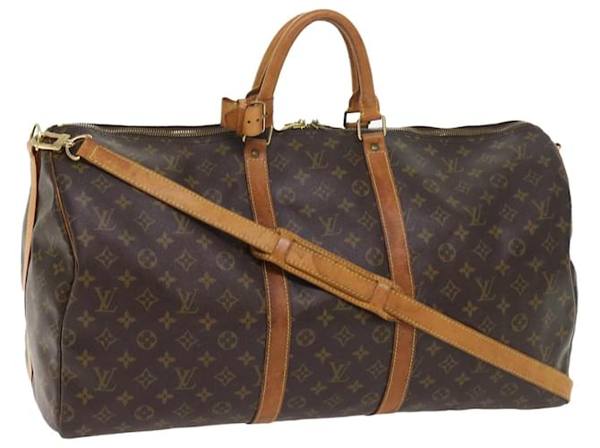 Louis Vuitton Monogram Keepall Bandouliere 55 Boston Bag M41414 LV Auth 55219 Cloth  ref.1098366