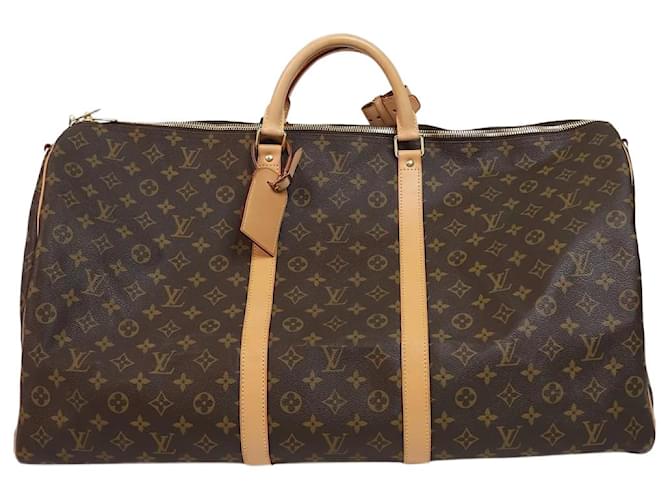 Louis Vuitton brown 2013 Monogram Keepall 60 holdall bag Cloth  ref.1098507