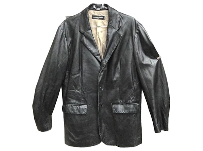 Autre Marque Marlboro Classics jacket size L Black Leather  ref.1098525