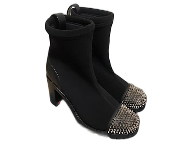 Christian Louboutin ankle boots Nero Pelle  ref.1098535