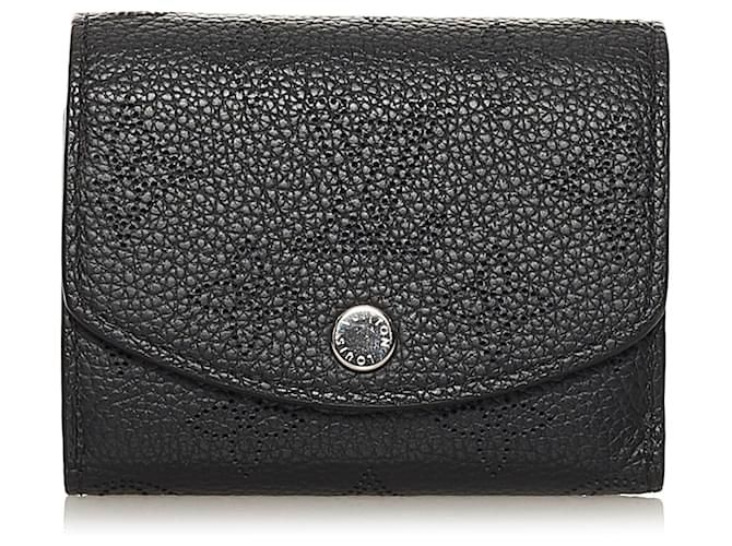 Louis Vuitton Black Mahina Iris XS Wallet Leather Pony-style calfskin  ref.1098589