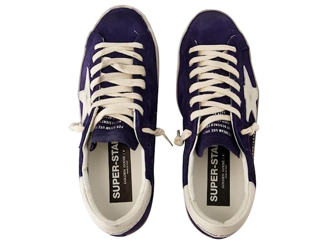 Canvas Navy Blue Golden Goose Sneakers Blue Golden Goose Men'