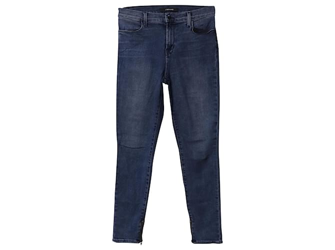J Brand Jeans de perna recortada em jeans de algodão azul  ref.1098660
