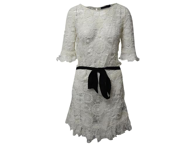 Ralph Lauren Lace Dress in White Cotton  ref.1098679