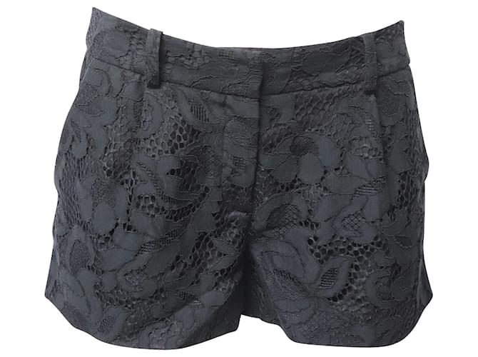 Pantalones cortos casuales de encaje Diane Von Furstenberg en algodón negro  ref.1098690