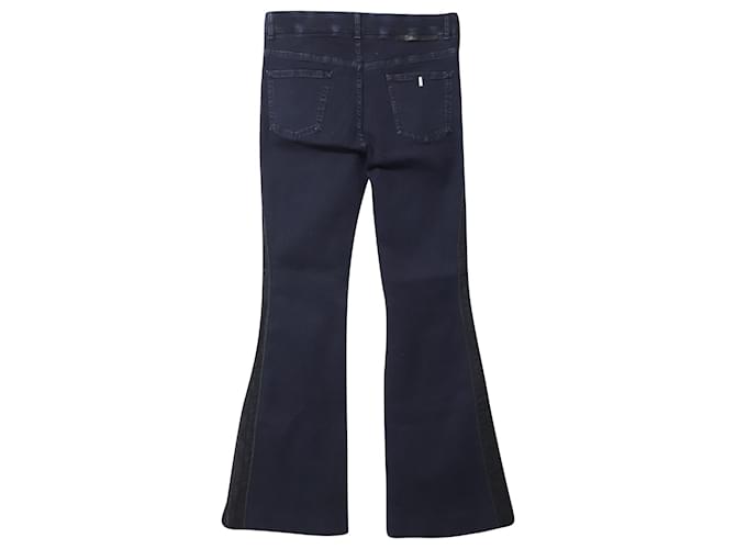 Stella Mc Cartney Stella Mccartney Side Trim Flared Jeans  in Navy Blue Cotton Denim  ref.1098703