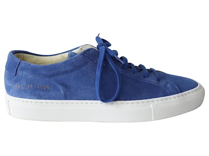 Autre Marque Common Projects Achilles Low Sneakers in Blue Suede  ref.1098716