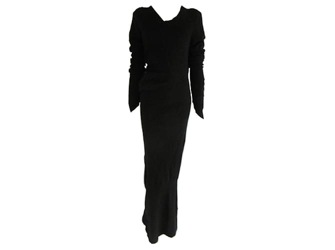 Junya Watanabe Wool Floor Length Dress Black  ref.1098754