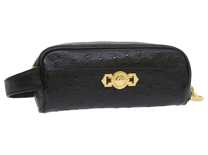 Bolsa Gianni Versace Couro Preto Autêntico ac2242  ref.1098777