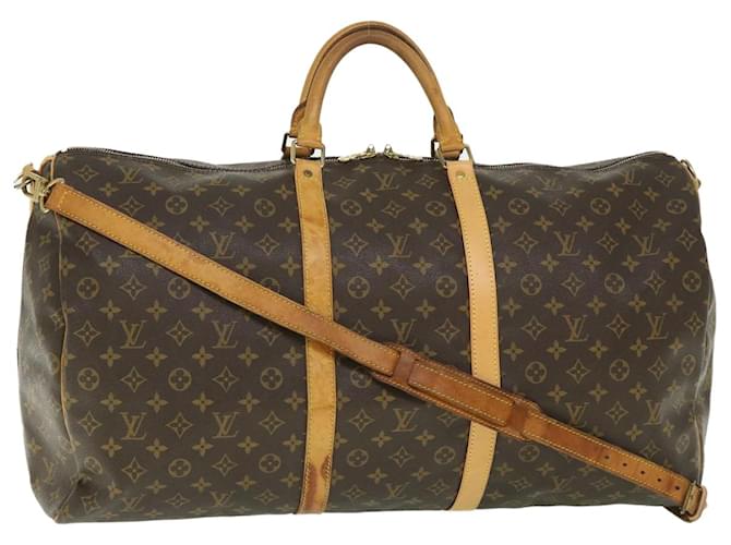 Louis Vuitton Monogram Keepall Bandouliere 60 Boston Bag M41412 LV Auth 55572 Cloth  ref.1098807