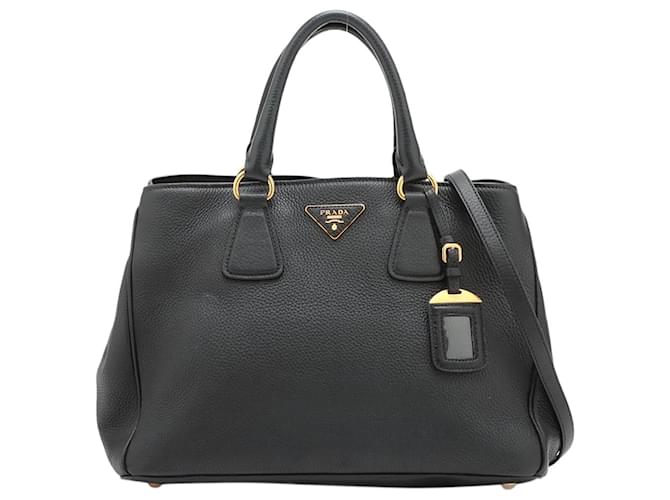 Prada Black leather two way shoulder bag ref.1098949 Joli Closet