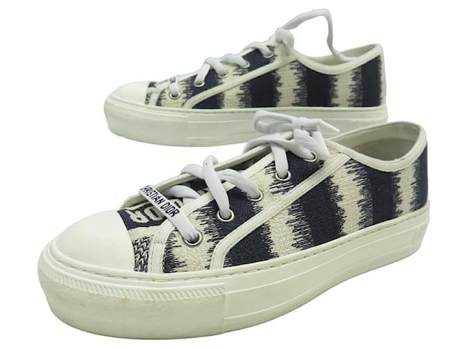 NEW CHRISTIAN DIOR WALK'N'DIOR SNEAKERS SHOES 36.5 NEW SHOES CANVAS Cloth  ref.1099229