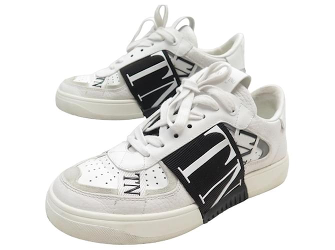 VALENTINO SHOES VL SNEAKERS7N SZV66W2 36 Item 37 FR LEATHER AND SUEDE SNEAKERS White  ref.1099277