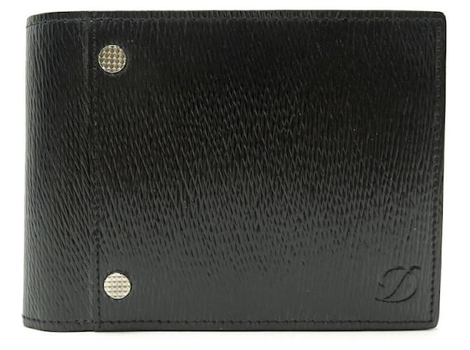 NEW ST DUPONT WALLET BLACK LEATHER WALLET NEW LEATHER WALLET  ref.1099349
