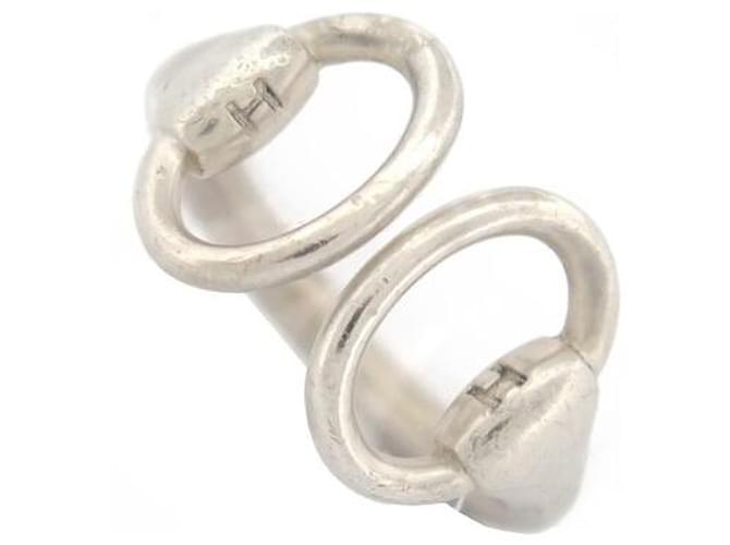 Ring Hermès ANILLO VINTAGE HERMES MORS DE PLATA DE LEY 925 T53 ANILLO CABALLO PLATA  ref.1099431