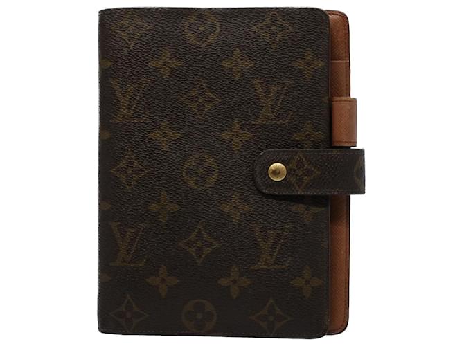 Louis Vuitton COUVERTURE AGENDA FONCTIONNEL MM Brown Cloth  ref.1099560
