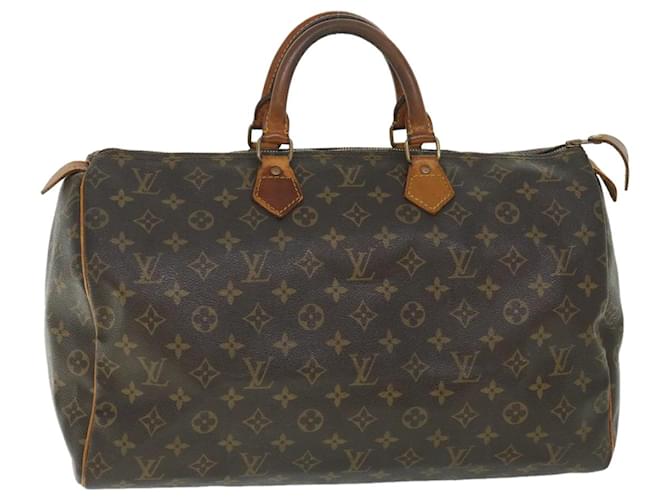 Louis Vuitton Monogram Speedy 40 Hand Bag M41522 LV Auth 55245 Cloth  ref.1099824