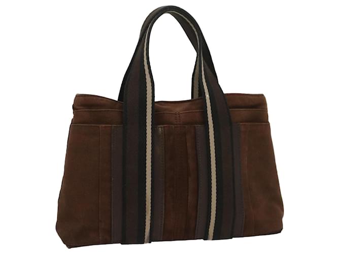 Hermès HERMES Trocha Horizontal Hand Bag Canvas Brown Auth bs8586 Cloth  ref.1099895
