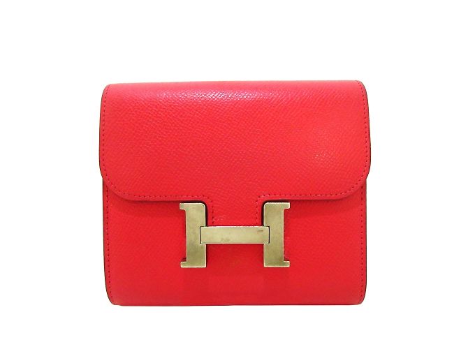 Constance Hermès Hermes wallets Red Leather