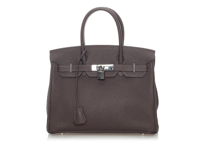 Hermès Borse HERMES Birkin 30 Marrone Lino