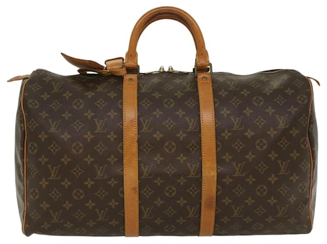 Louis Vuitton Keepall 50 Brown Cloth  ref.1100257