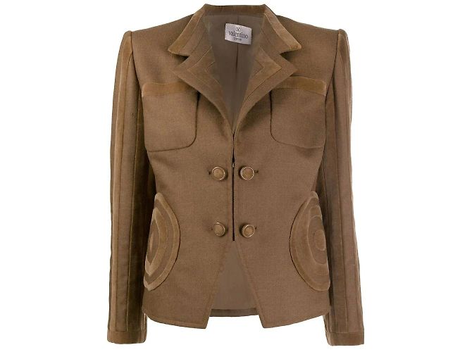 Valentino Brown Wool Jacket