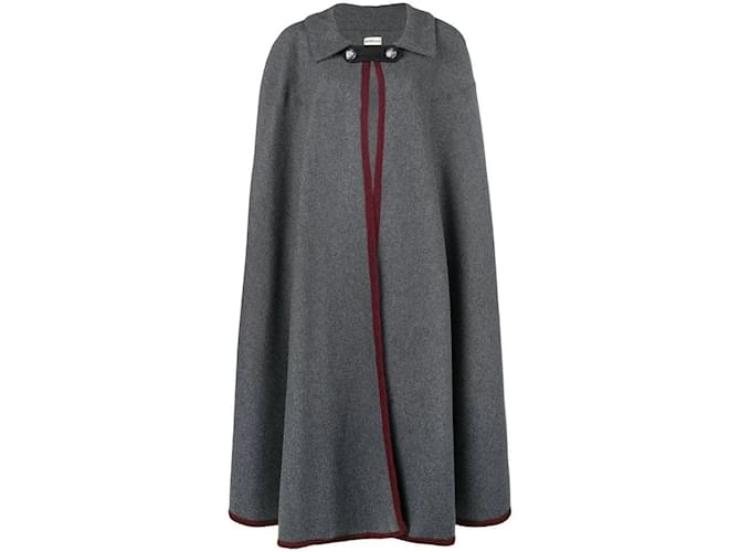 Cape en laine grise Hermès  ref.1100407