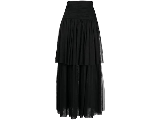 Chanel Black Tulle Skirt  ref.1100409