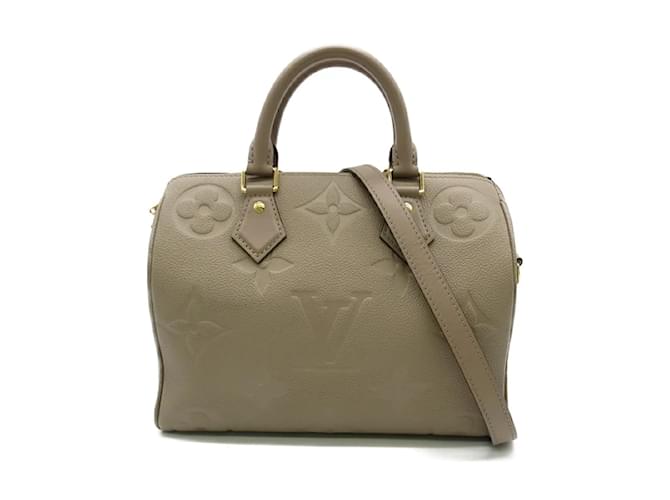 Louis Vuitton Monogram Empreinte Speedy Bandouliere 25 M59273 Beige Leather Pony-style calfskin  ref.1100476