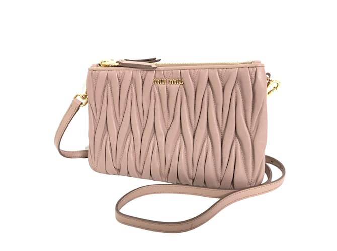 ショルダーバッグ・ポシェット MIU MIU Women Messenger Bags 5BD270VOOOACRMF0NBL Brown Miu Miu Women's Messenger Shoulder Bag Brown Leather 12.20x8