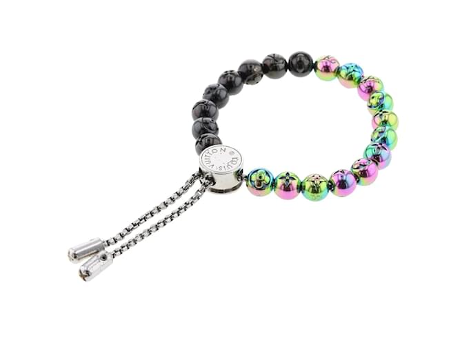 Louis Vuitton Bracelet de perles multicolores Monogram M68247 Noir  ref.1100528