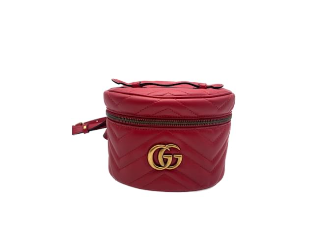 GUCCI  Backpacks T.  leather Red  ref.1100549